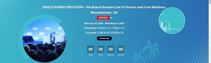 PANCE/PANRE PRECISION – PA Board Review Live Webinar - Misenheimer April 2024 (Videos + Audios + Slides)