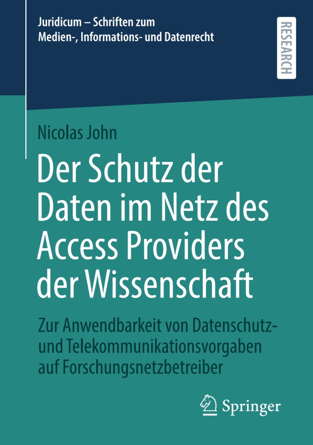 Der Schutz der Daten im Netz des Access Providers der Wissenschaft: Zur Anwendbarkeit von Datenschutz- und Telekommunikationsvorgaben auf Forschungsnetzbetreiber (Original PDF from Publisher)