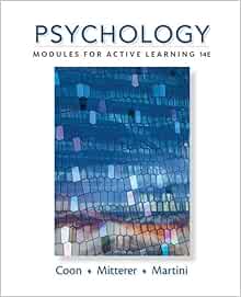 Psychology: Modules for Active Learning, 14th Edition (Original PDF from Publisher)