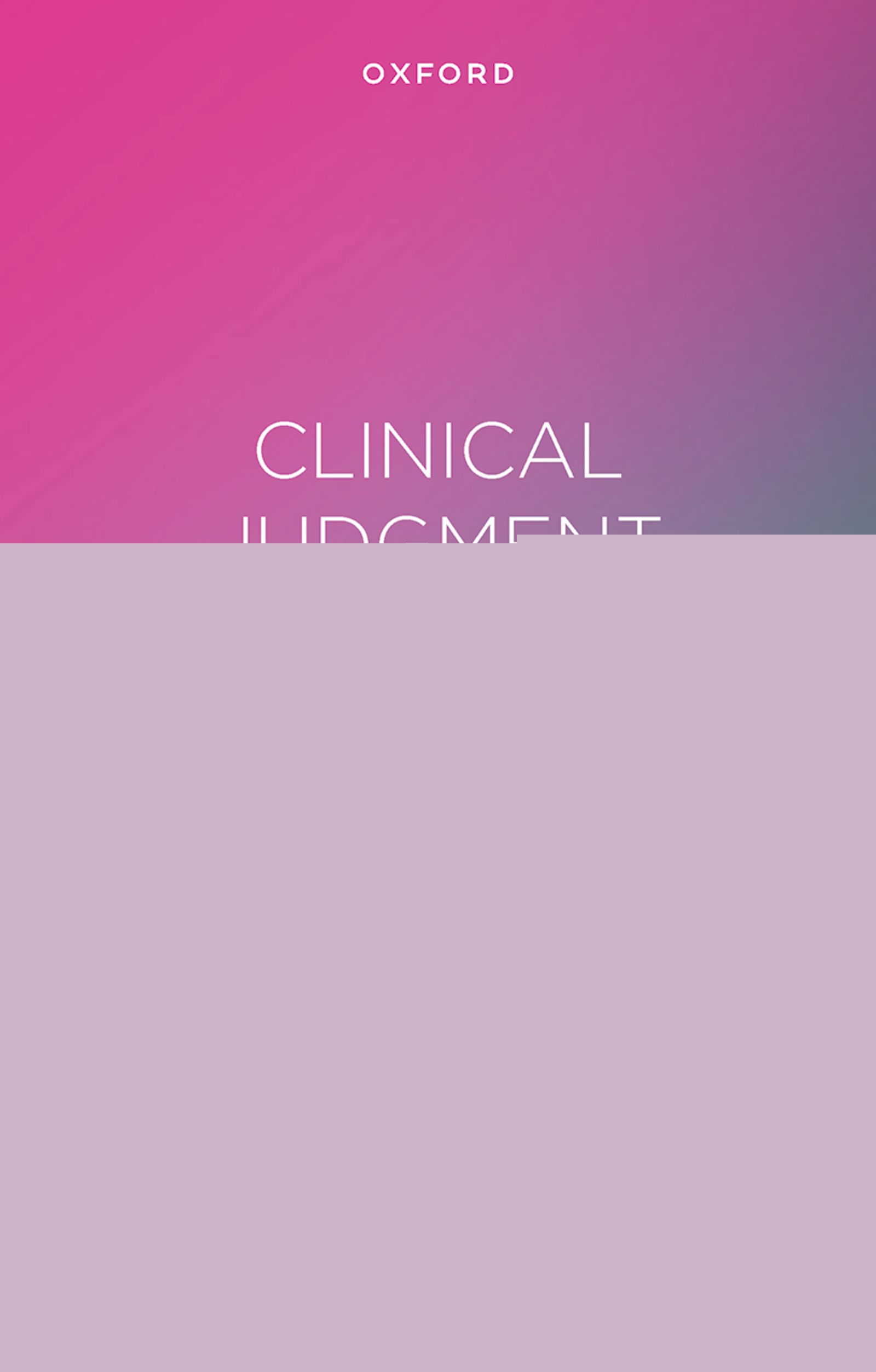 Clinical Judgment in Psychiatry (Original PDF from Publisher)