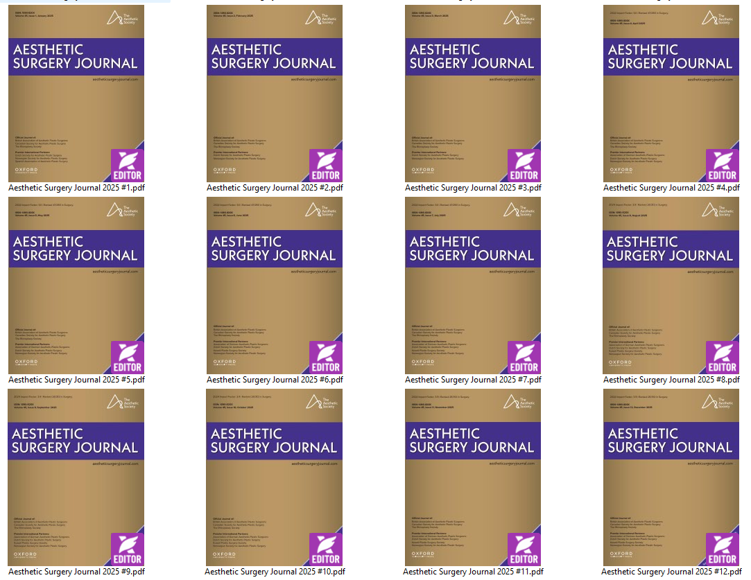 Aesthetic Surgery Journal 2025 Full Archives (True PDF)