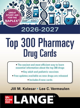 McGraw Hill's 2026-2027 Top 300 Pharmacy Drug Cards, 8th Edition (EPUB)