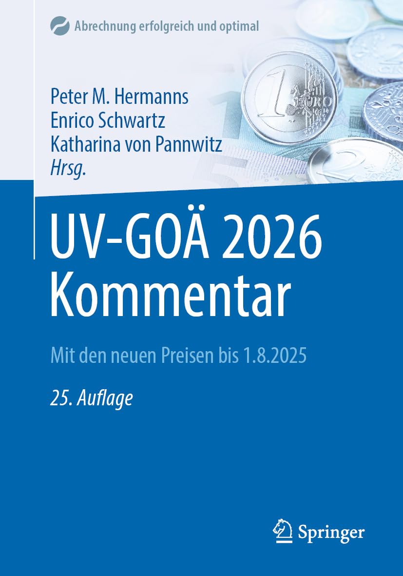 UV-GOÄ 2026 Kommentar: Mit den neuen Preisen bis 1.8.2025 (Abrechnung erfolgreich und optimal) (German Edition), 25th Edition (Original PDF from Publisher)
