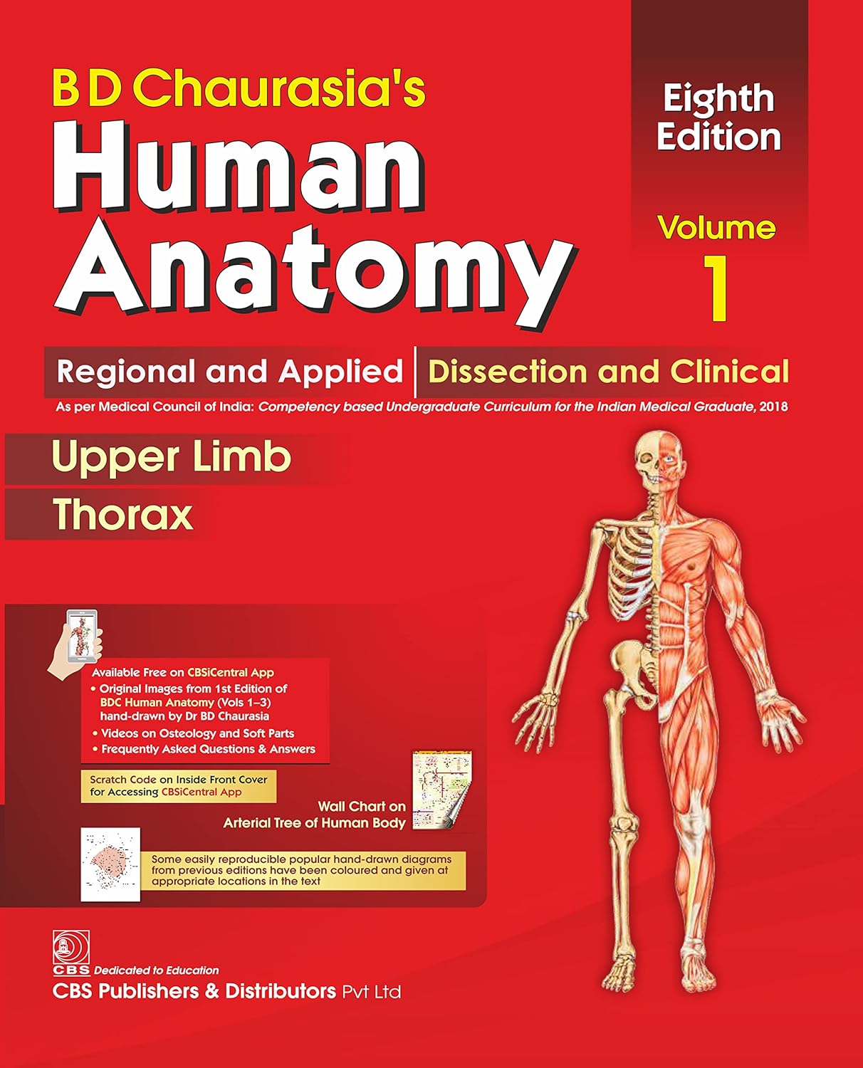 BD Chaurasia's Human Anatomy: Regional & Applied Dissection & Clinical, Vol. 1: Upper Limb & Thorax, 8e (Original PDF from Publisher)
