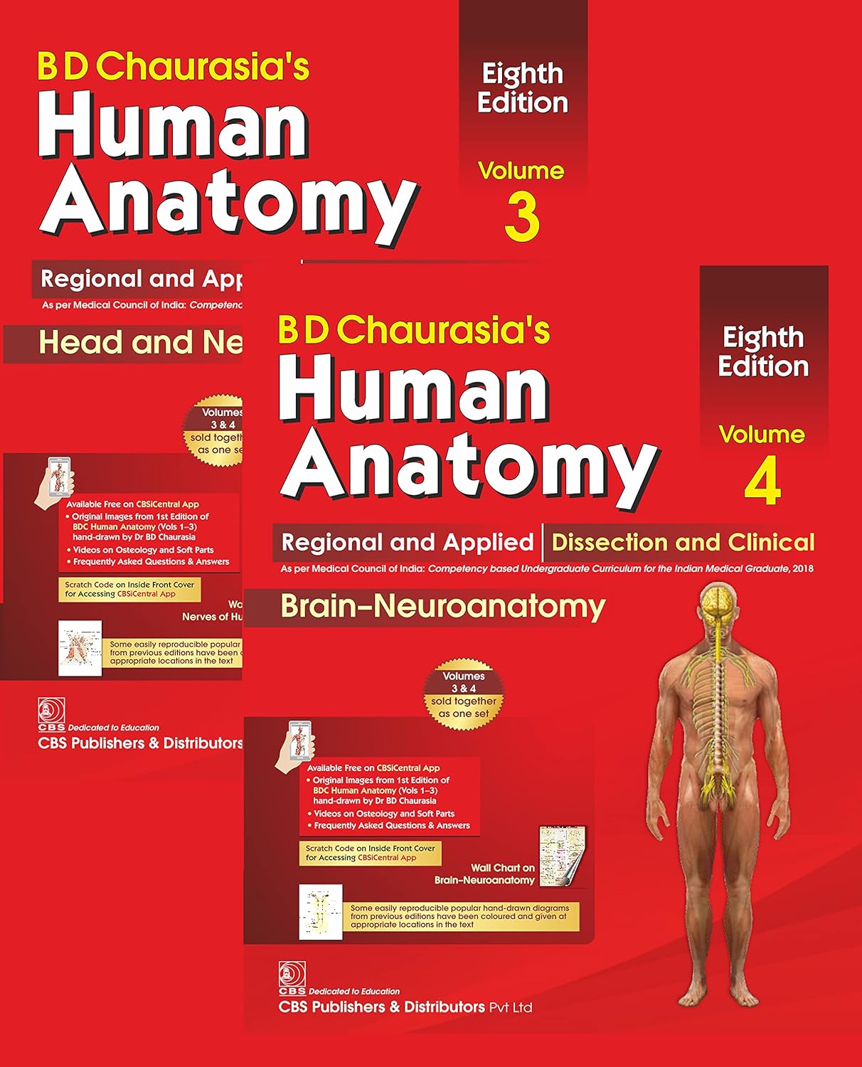 BD Chaurasia's Human Anatomy: Regional & Applied (Dissection & Clinical) Vol. 3 & Vol. 4 (Original PDF from Publisher)