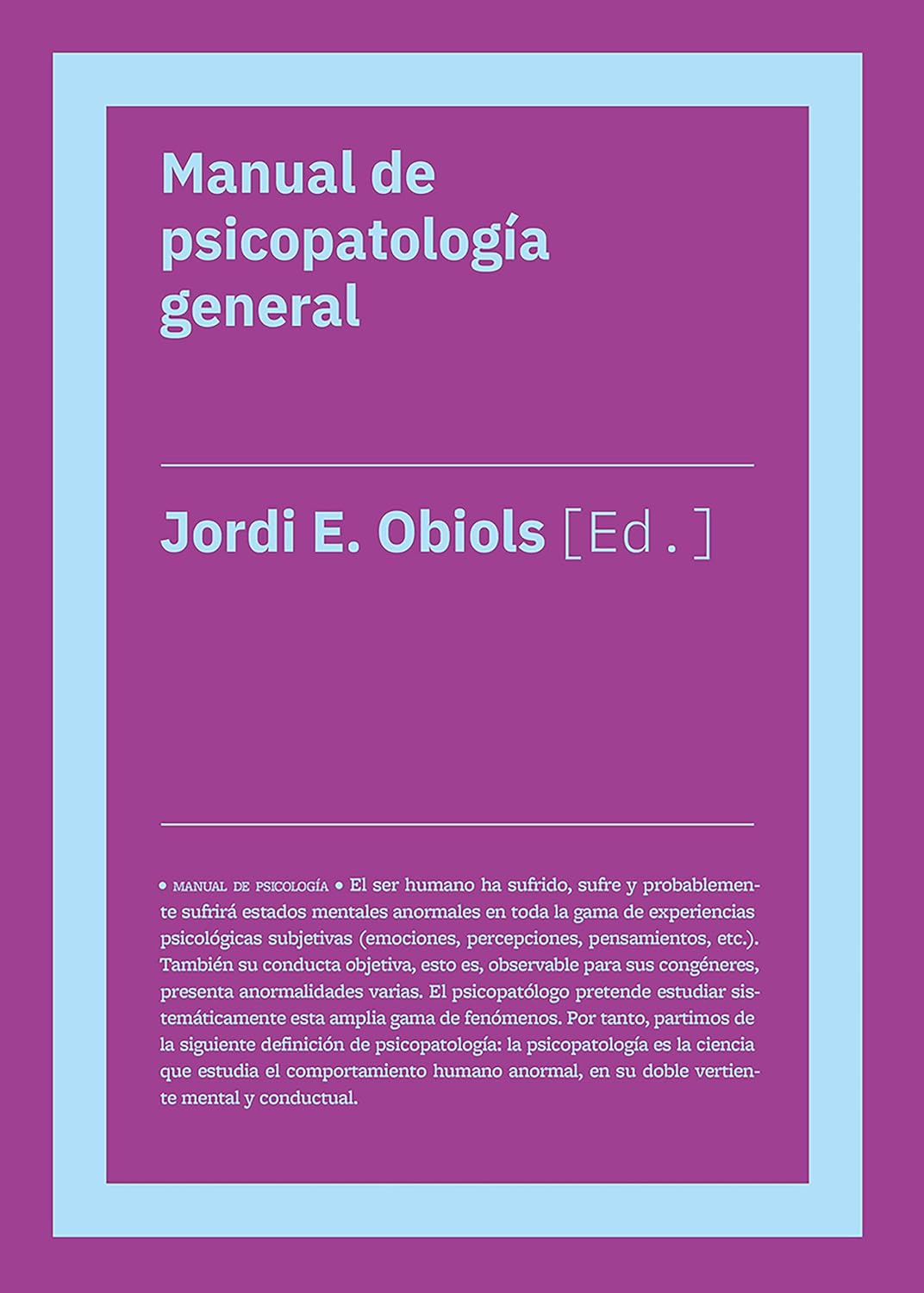 Manual de psicopatología general (Manuales y obras de referencia) (Spanish Edition) (EPUB)