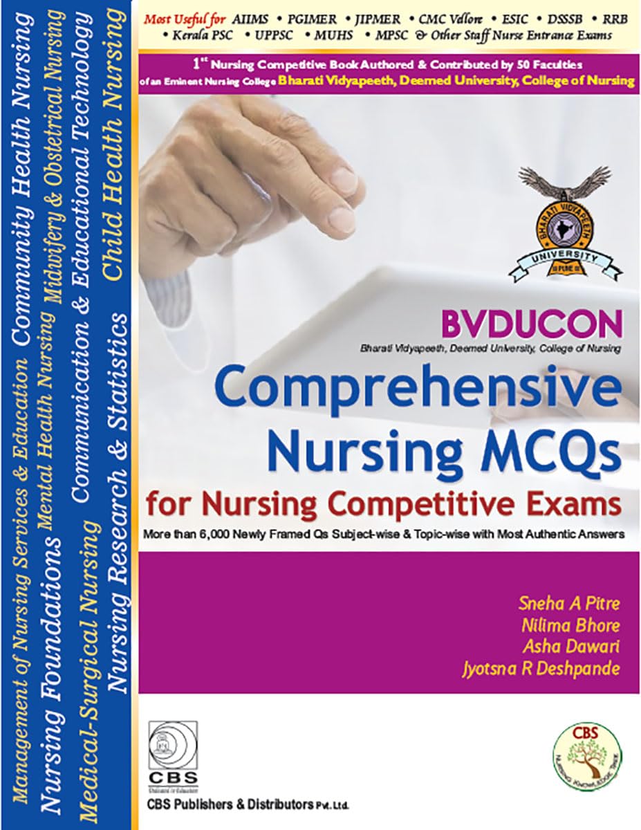 Comprehensive Nursing MCQs for Nursing Competitive Exams (Original PDF from Publisher)